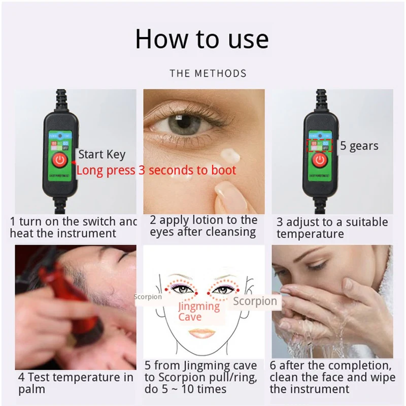 Electric Stone Massager Pen Acupressure Heating Stimulator Acupoint Eye Pen Beauty Bar Face Lifting Wrinkles Removal Thin Face - Image 6