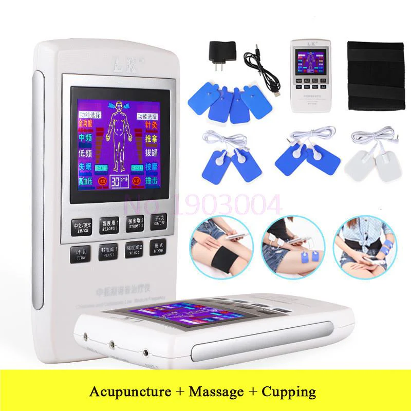 Electrotherapy Physiotherapy Pulse Massager Muscle Stimulator LCD Rechargeable Massage apparatus 110-220v - Image 2