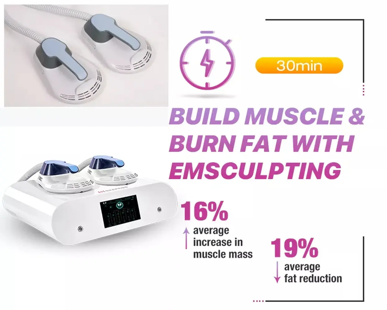 Emslim Weight Lose Sculpt Portable Electromagnetic Body Slimming Muscle Stimulate Fat Removal Body Slimming Build Muscle Machine - Image 3