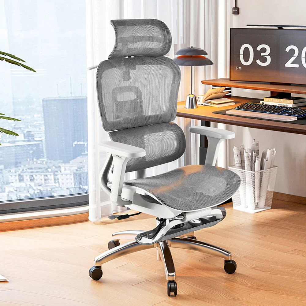 Ergonomic Chair Computer Chair Swivel Chair Office Seat Lift Gaming Chair 4d Alpha Separated Lumbar Breathable Mesh