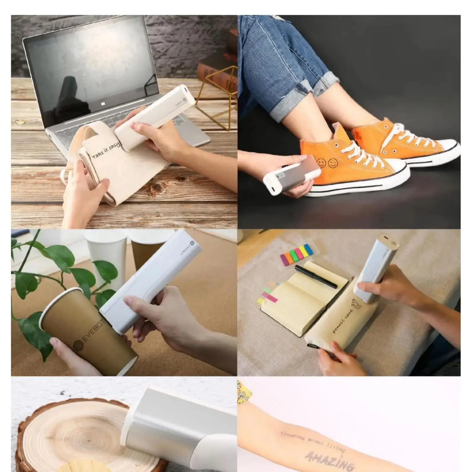 EVEBOT Printpen Food Printer Handheld Edible Ink Metal Housing Easy To Removal Cartridges Print Range 26*100MM HD Printing - Image 6