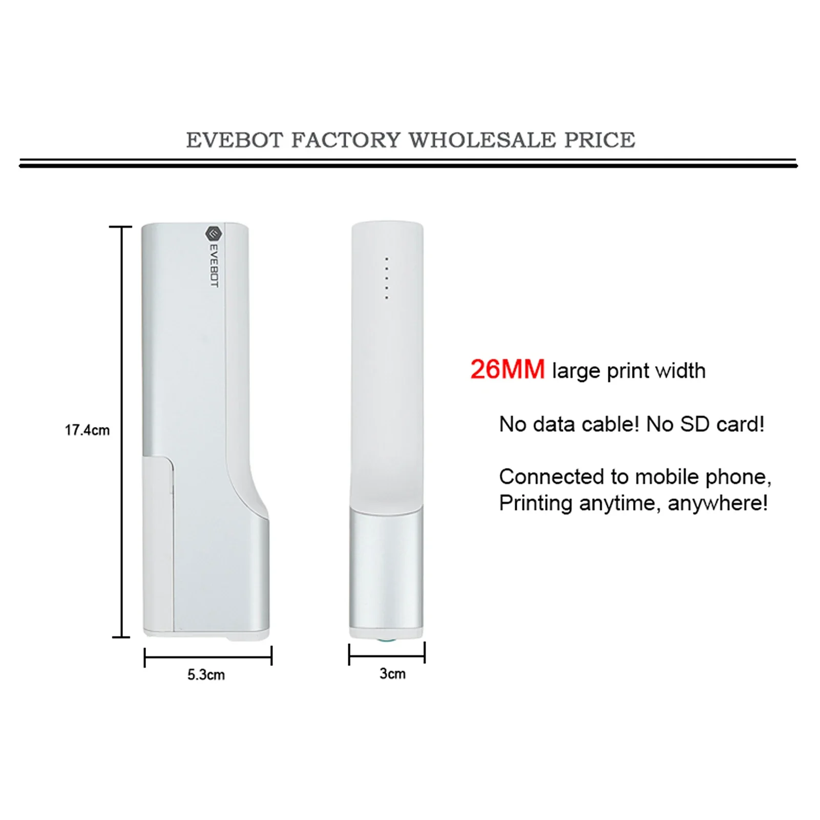 EVEBOT printpen Handheld Food Printer Portable Mini Coffee Latte Art Inkjet for DIY Patterns Design BT Wireless for Restaurants - Image 3