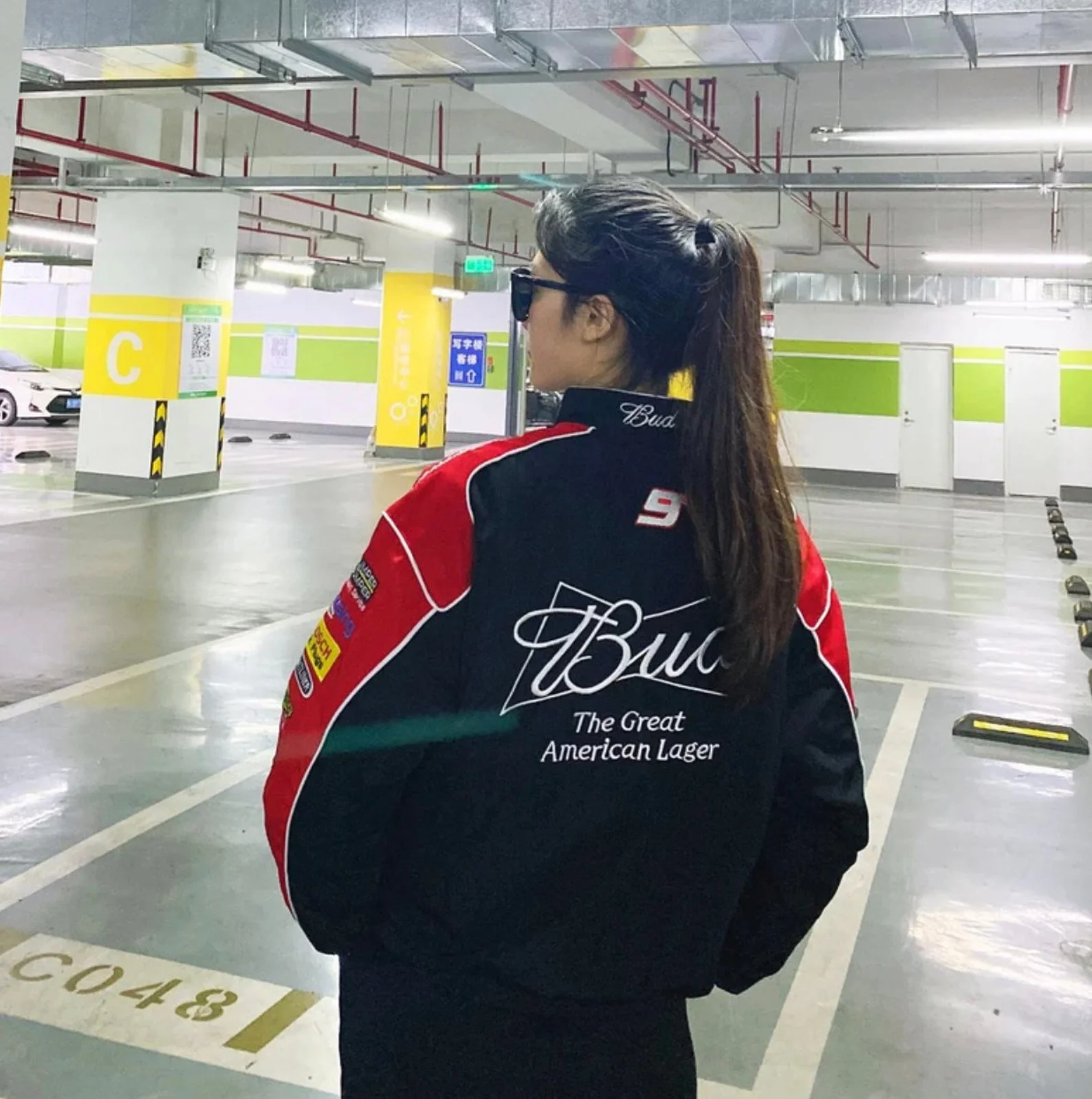 F1 Budweiser Racing Jacket Trendy Harajuku Motosport Aesthetic With Embroidery A122 A123 - Image 7