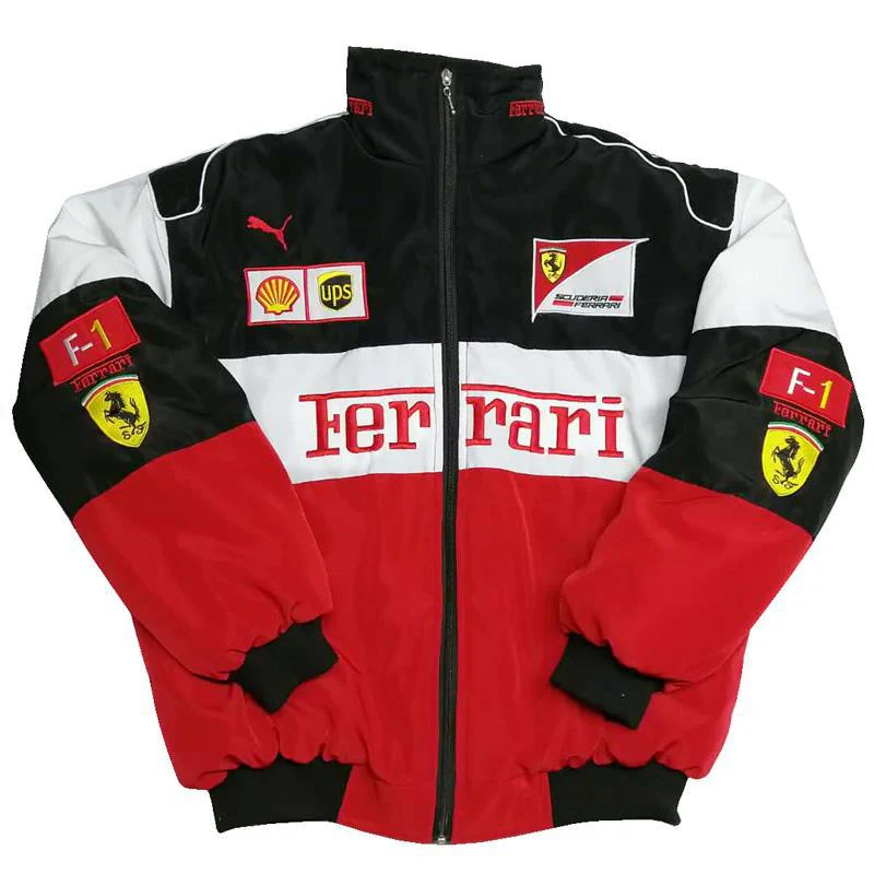 F1 Racing Jacket Ferrari OMP UPS Jaguar Advertising Racing Team Jacket Embroidery Craft A187 A121 - Image 5
