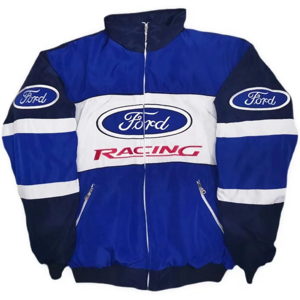 F1 Racing Jacket Ford Racing Team Leisure Jacket Winter Casual Fashion Locomotive Coat Clothes Jackets Embroidery Craft - Image 6