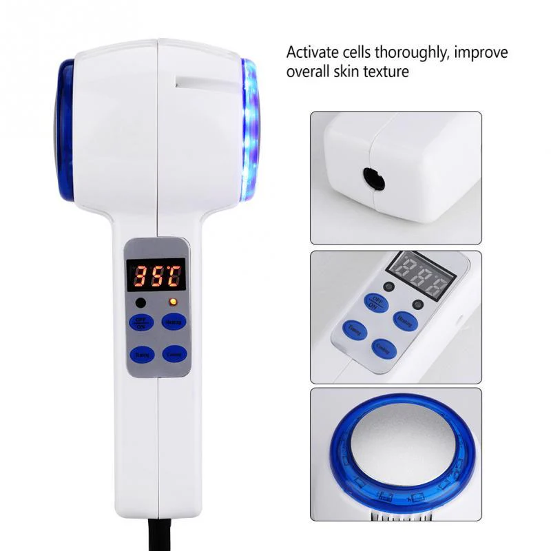 Face Care Device Hot and Cold Hammer Facial Skin Tighten Ultrasonic Cryotherapy Blue Photon Acne Skin Beauty Massager Beauty Salon - Image 6
