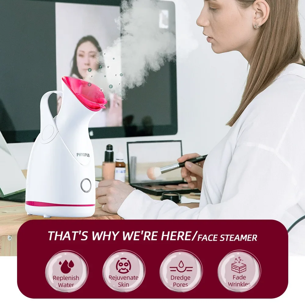 Face Steamer Nano Steam Hot Compress Heating Sprayer Skin Moisturizing Humidifier Pore Deep Cleaning Water Hydration Nebulizer - Image 4