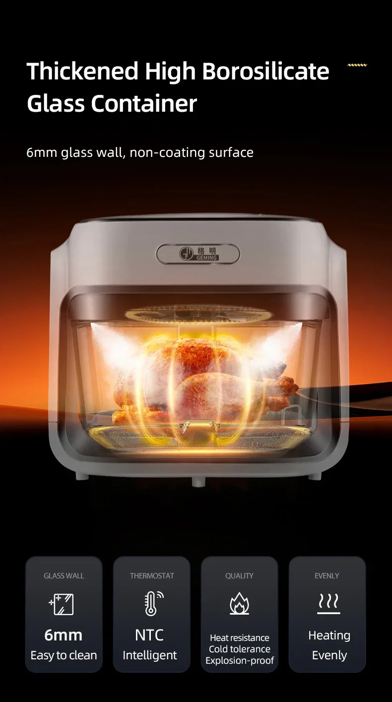 Factory Direct 7L 220V Oil-Free Air Fryer with Grill 220V Oven - Image 4
