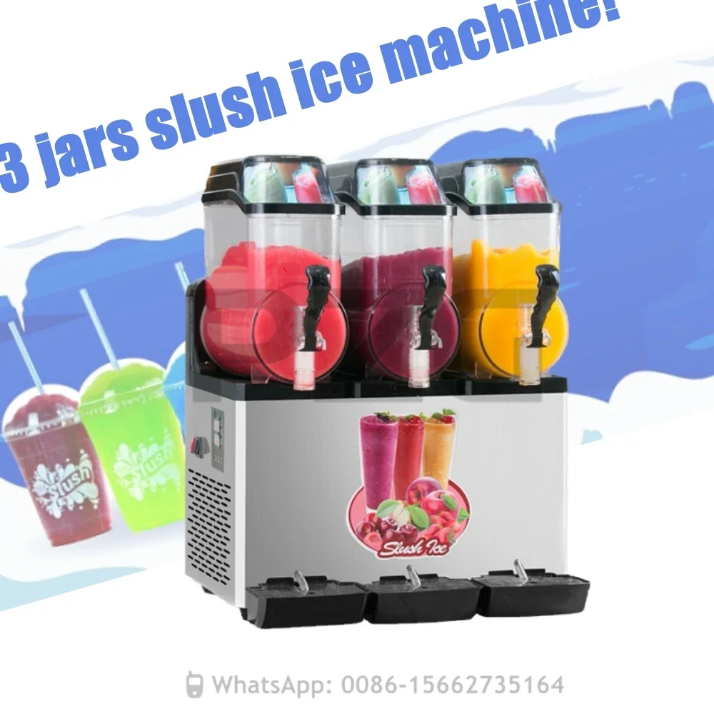 Factory Outlet Ice Cream Slush Machine Margarita Slush Maker 3 Tanks Commercial Slush Making Machine - Image 2