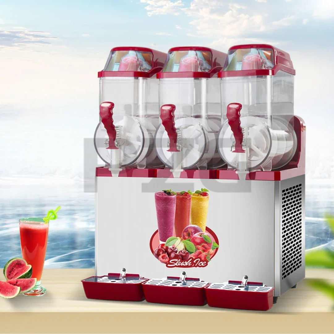 Factory Outlet Ice Cream Slush Machine Margarita Slush Maker 3 Tanks Commercial Slush Making Machine - Image 5