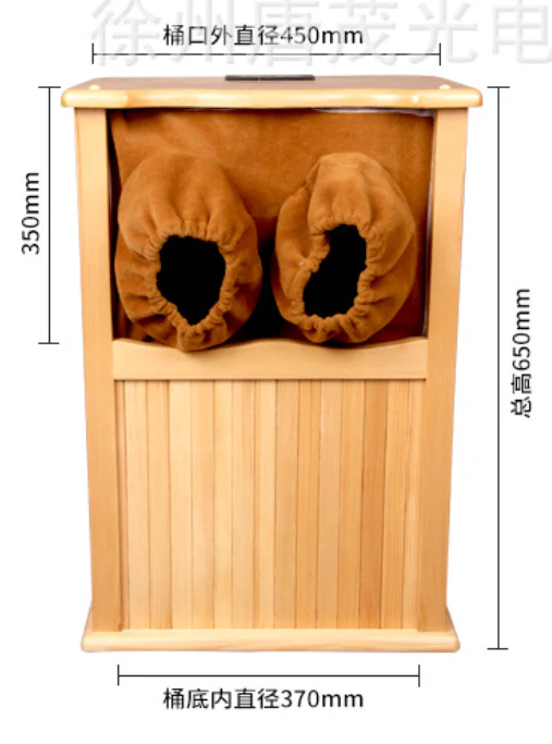 Far Infrared Biospectrum Energy Bucket Foot Bath Dry Sauna with Hemlock Wood Black Tourmaline Electric Stone - Image 8