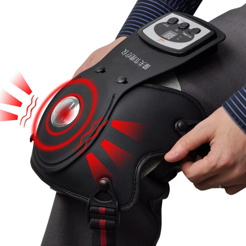 Far infrared Knee massage physiotherapy Photon therapy /Heating/ Magnetic/Vibration Electric heating kneepad