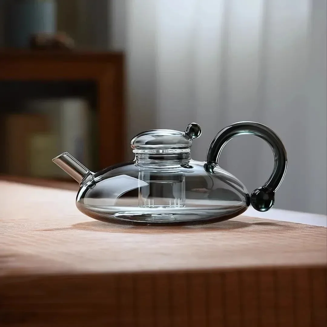 Flower Tea Pot Set English Boiled Afternoon Tea Fruit Tea Set Heat-resistant glass Scandinavian style light luxury health kettle - Image 5