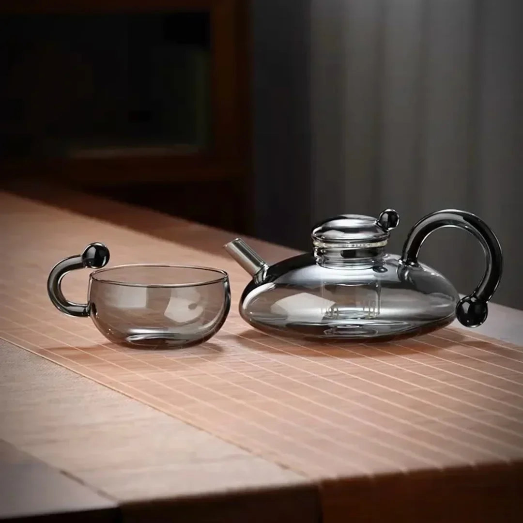 Flower Tea Pot Set English Boiled Afternoon Tea Fruit Tea Set Heat-resistant glass Scandinavian style light luxury health kettle - Image 8