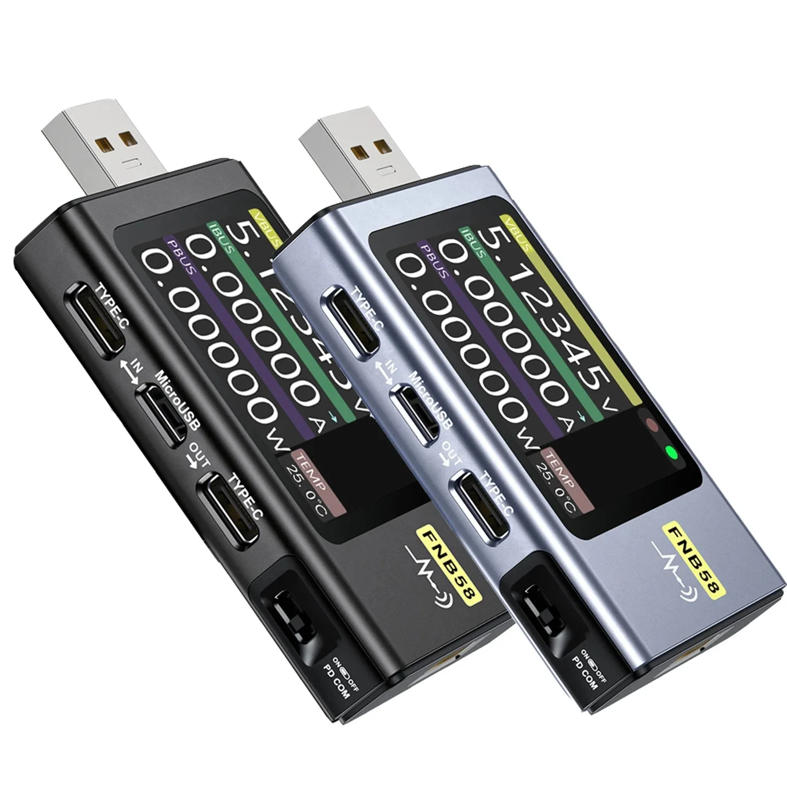 FNIRSI-FNB58 FNB48P USB Tester Voltmeter Ammeter TYPE-C Fast Charge Detection Trigger Capacity Measurement Ripple Measurement