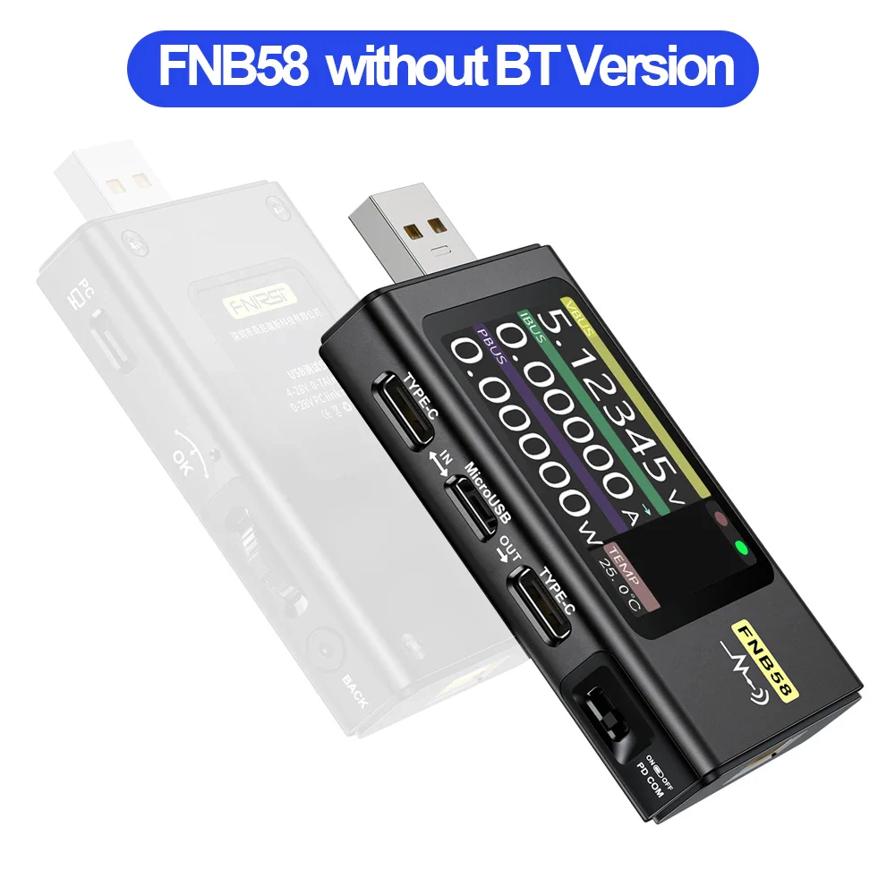 FNIRSI-FNB58 FNB48P USB Tester Voltmeter Ammeter TYPE-C Fast Charge Detection Trigger Capacity Measurement Ripple Measurement - Image 8