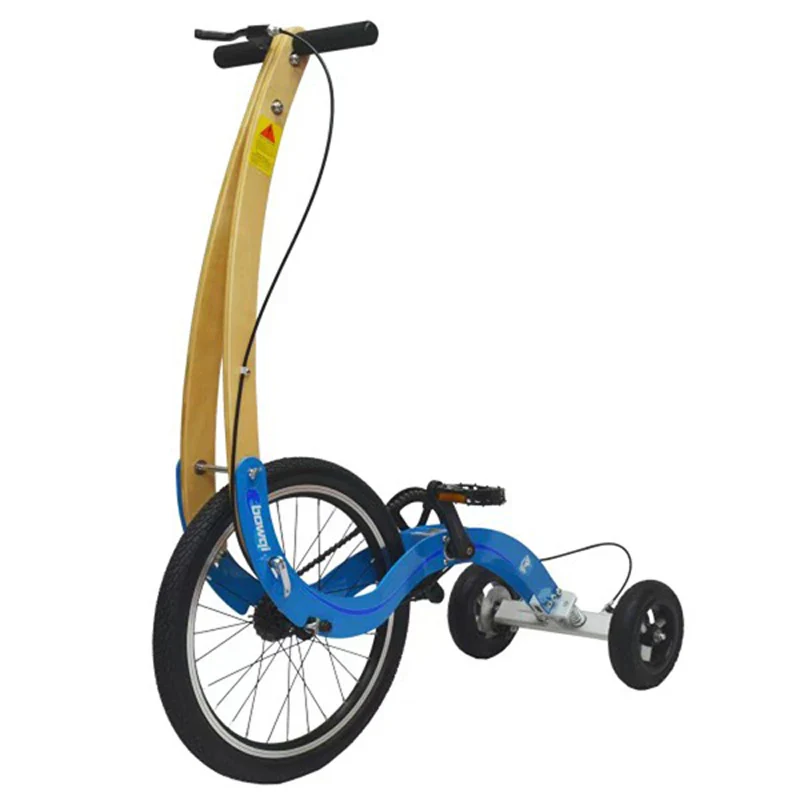 Fold 20 Inch Exercise Half Bike Bicycle Stand Riding Fitness Scooter With Three Wheels - Image 2