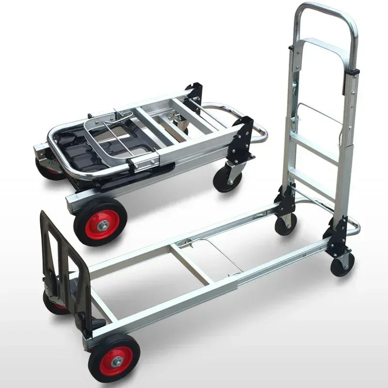 Folding Cargo Trolley, 100kg Load-bearing Capacity, Made of Metal , Suitable for Logistics Transportation, Multi-purpose - Image 3