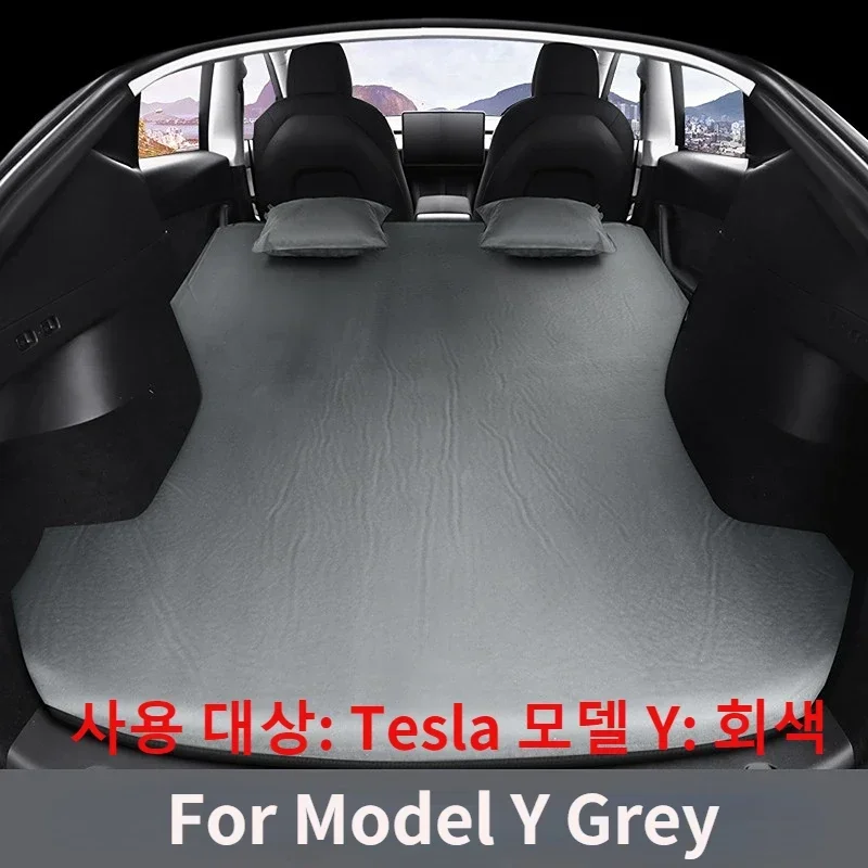 For Tesla Model 3 Model Y 2017-2024 Inflatable Air Mattress Outdoor Camping Inflatable Special Suede Fabric Car Travel Bed - Image 8