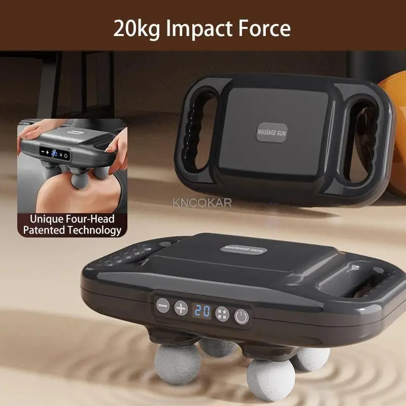 Four-Head Fascia Gun,6 Modes 20 Levels of Intensity for Whole Body Vibration,Deep High Frequency Muscle Relaxation - Image 5