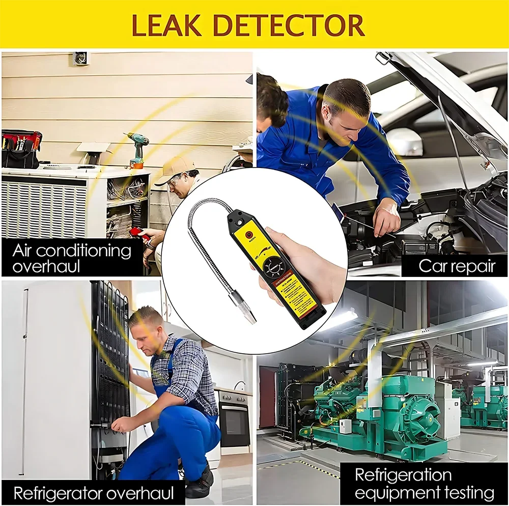 Gas Leakage Tester Car Air Conditioner AC Freon Halogen Gas Leak Detector with Probe Diagnostic Tool WJL-6000S - Image 7