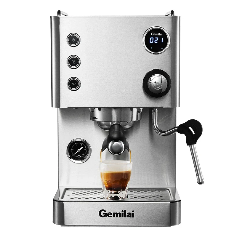 Gemilai CRM3007L Luxury 2 In 1 With Milk Frother Small Professional Latte Cappuccino Espresso Coffee Maker Machine - Image 2