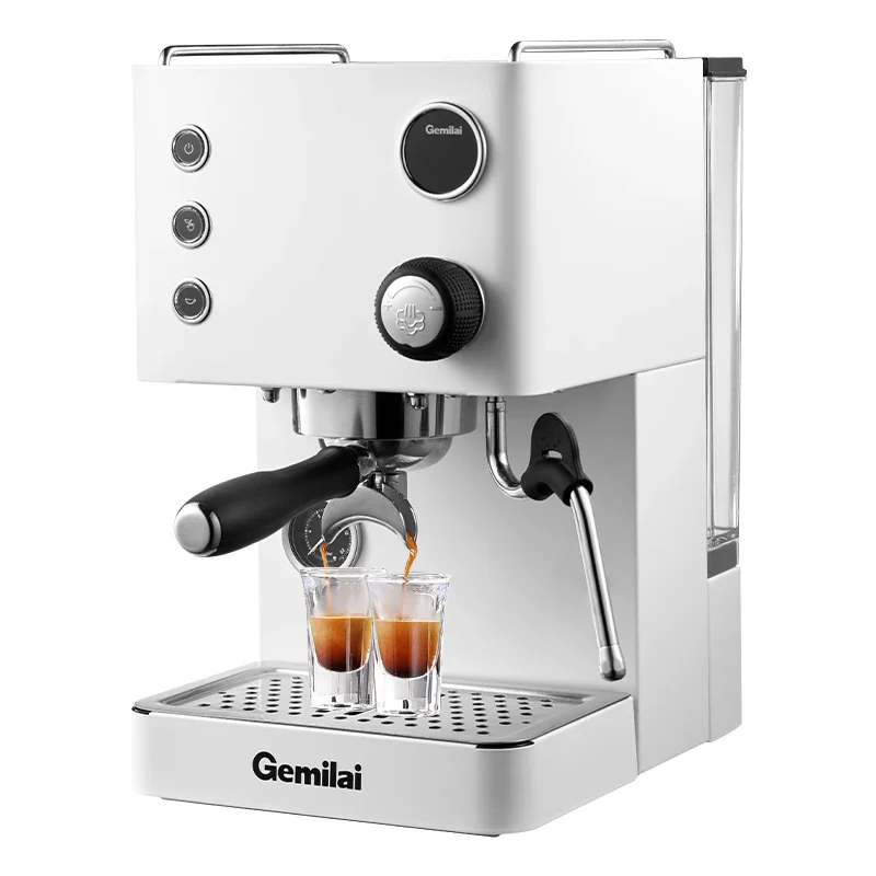 Gemilai CRM3007L Luxury 2 In 1 With Milk Frother Small Professional Latte Cappuccino Espresso Coffee Maker Machine - Image 3