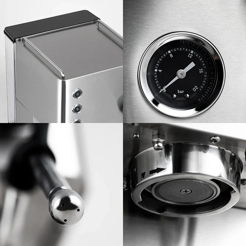 Gemilai CRM3007L Luxury 2 In 1 With Milk Frother Small Professional Latte Cappuccino Espresso Coffee Maker Machine - Image 6