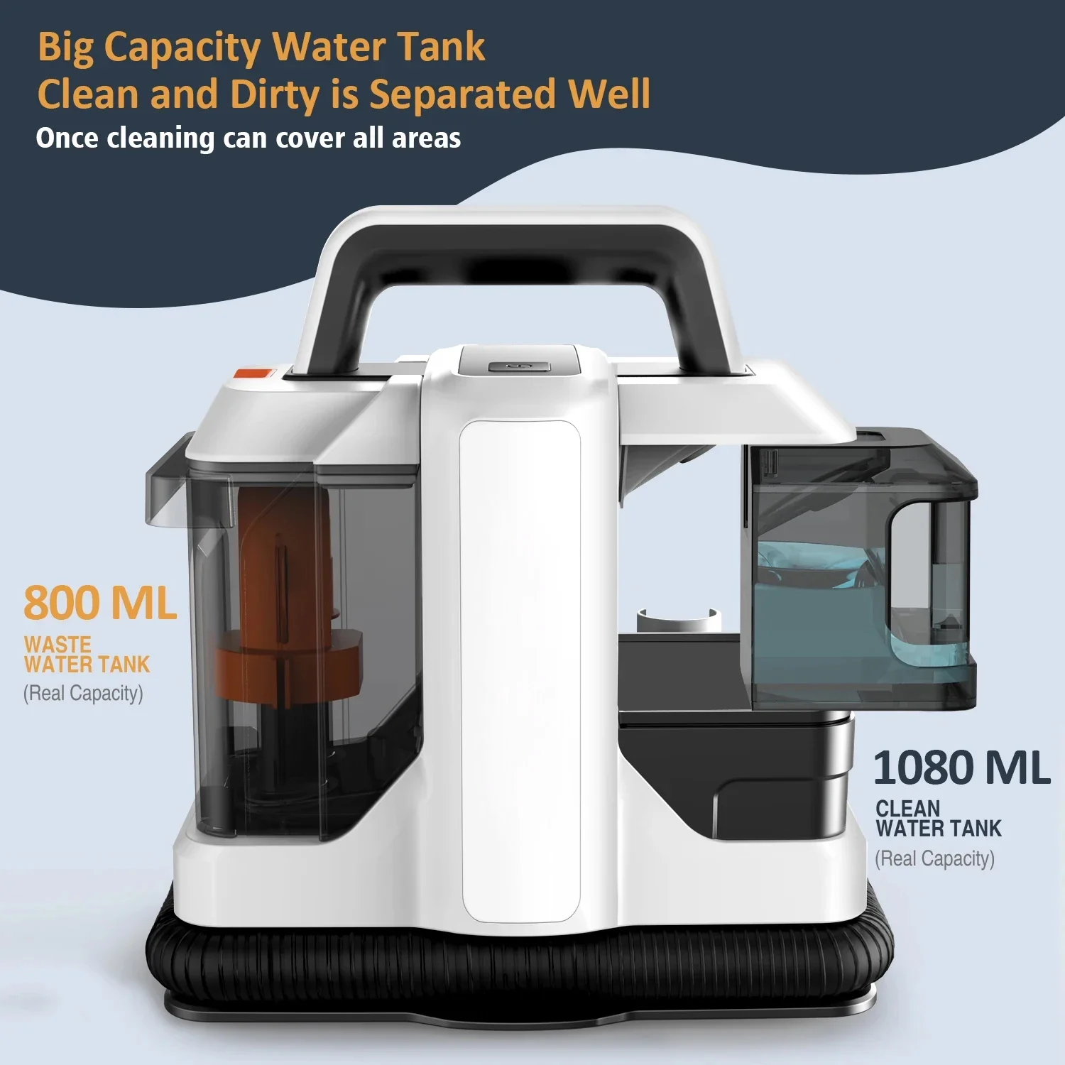 Spot Cleaner 750/450W 11/15KPa Handheld Carpet Cleaner for Sofa Curtain Spray Suction Integrated Machine Clean Machine - Image 2
