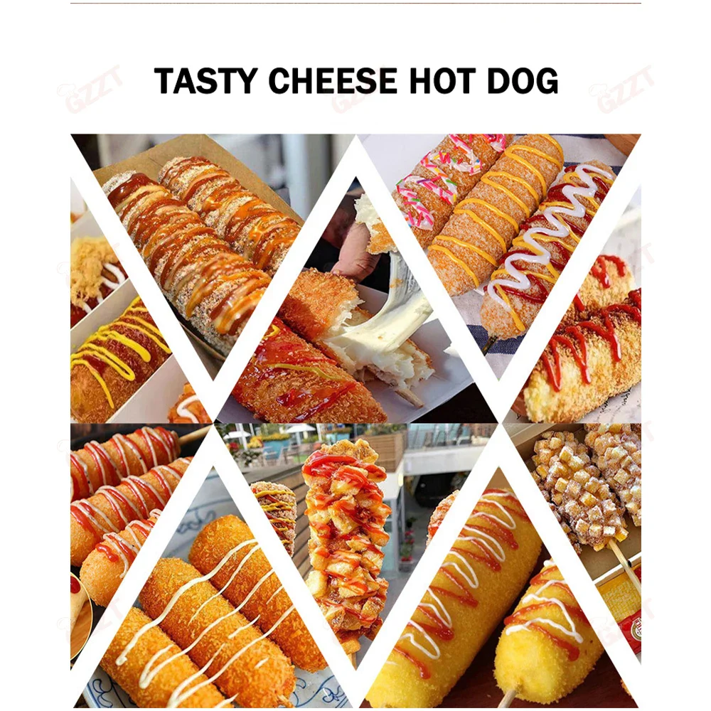 Commercial Cheese Hot Dog Sticks Fryer Electric/Gas Deep Korean Corn Dog Fryer Machine Korean Mozzarella Maker 21L - Image 2