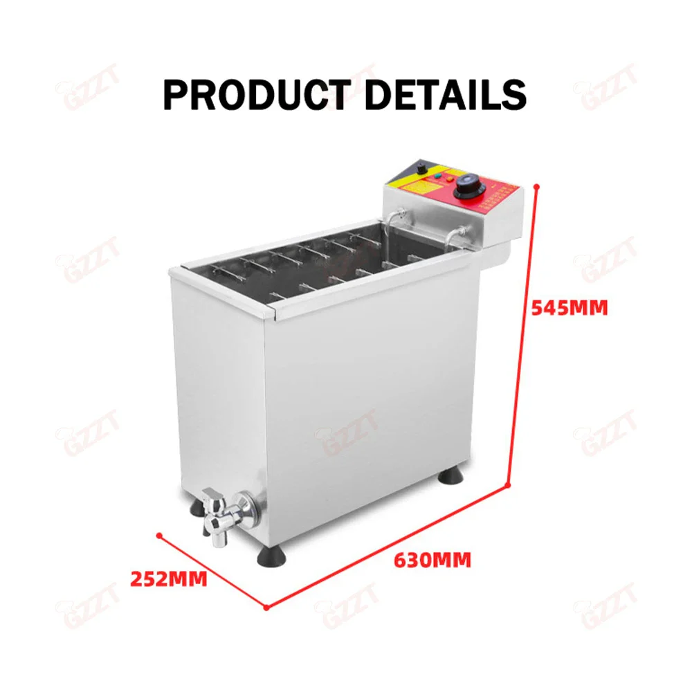 Commercial Cheese Hot Dog Sticks Fryer Electric/Gas Deep Korean Corn Dog Fryer Machine Korean Mozzarella Maker 21L - Image 5