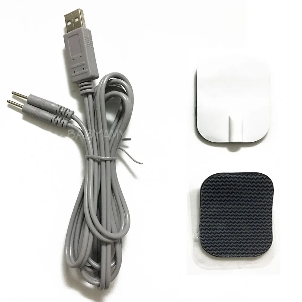 Haihua Accessories USB Banana plug 1 to 2 Conductive Electrodes Pads Silicone Gel Safe Electrode Pads 6x4.5cm - Image 5