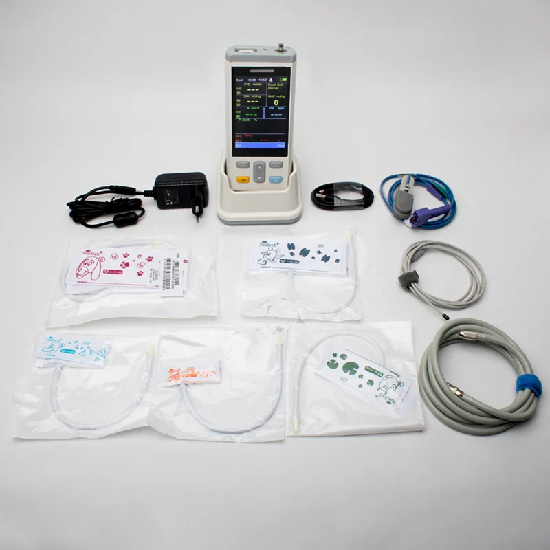 Handheld Multi-function Veterinary Monitor Blood Oxygen Monitor Sphygmomanometer Thermometer for Dog Cat Vet Equipmen - Image 2