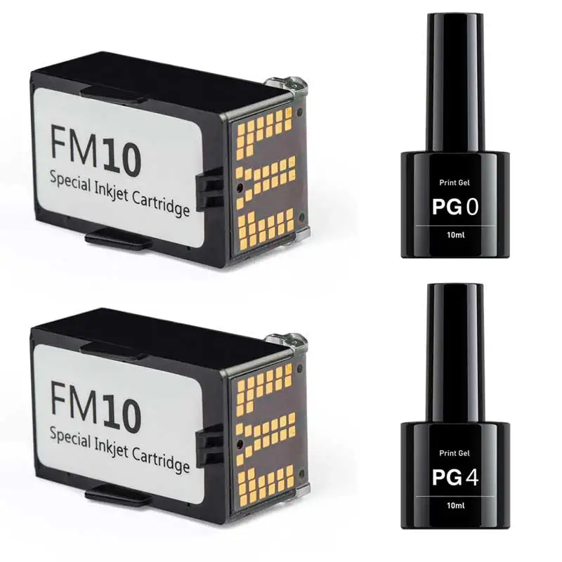 HD Ink Cartridge FM10 For O'2NAILS Nail Printer M1, H1 And Printer Gel PG4 PG0 NM Nail Mask Top Gel Base Gel Combination Set - Image 12
