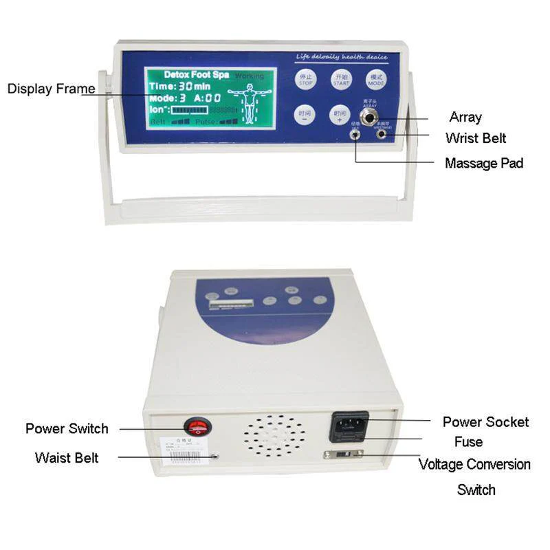 Health Care Ion Cleanse Machine Ion Ionic Detox Foot Spa Machine With Far Infrared Belt Detoxification Foot Spa Machine - Image 4