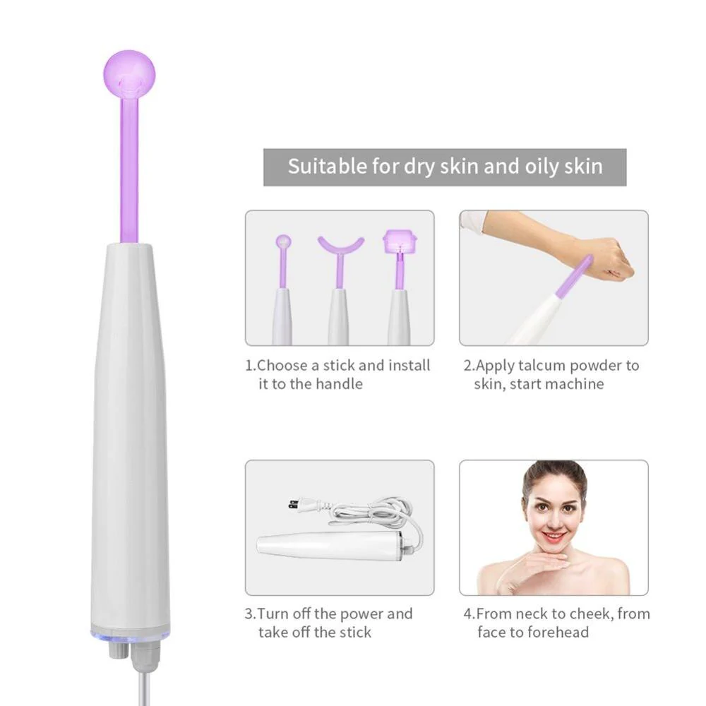 High Frequency Facial Machine Portable High Frequency Therapy Skin Tightening Acne Spot Wrinkles Remover Beauty Therapy - Image 5