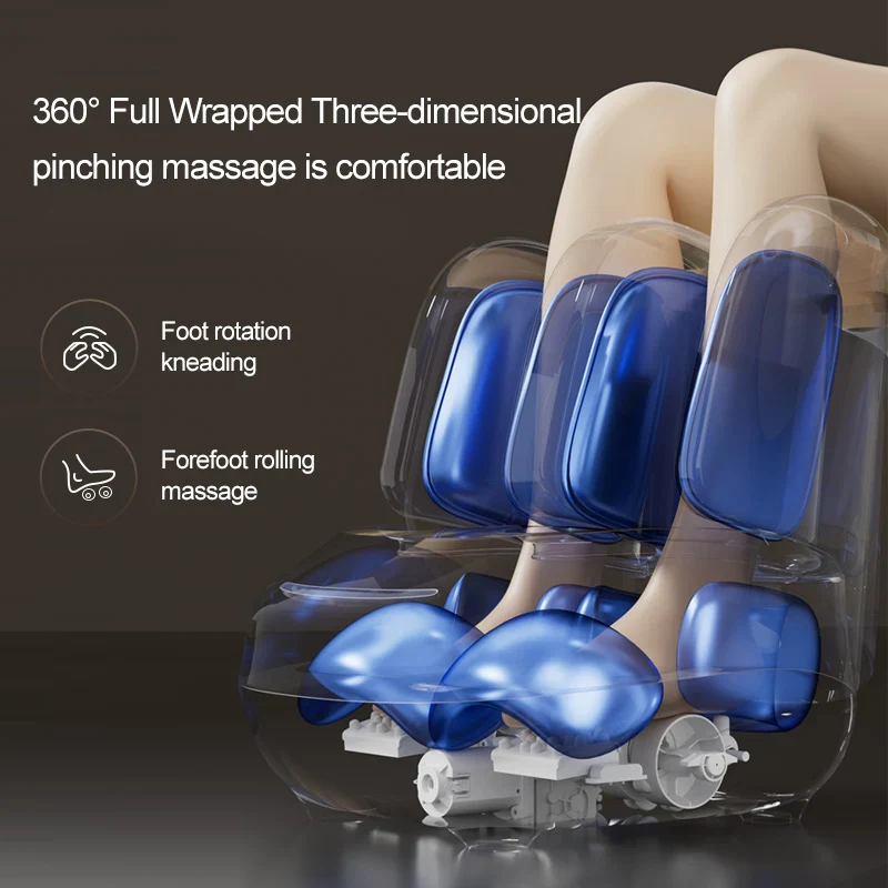 High Quality Air Pressure Electric Hot Heater Foot Massager Machine Vibrate Roller Bath Kneading Leg Foot Full Wrap Massage - Image 2