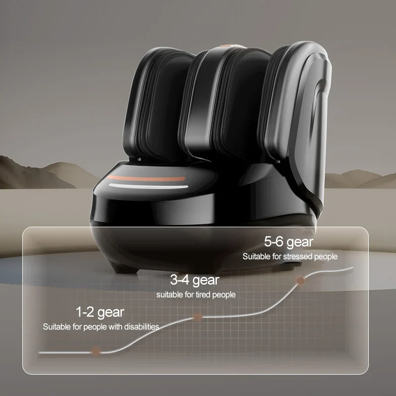 High Quality Air Pressure Electric Hot Heater Foot Massager Machine Vibrate Roller Bath Kneading Leg Foot Full Wrap Massage - Image 5