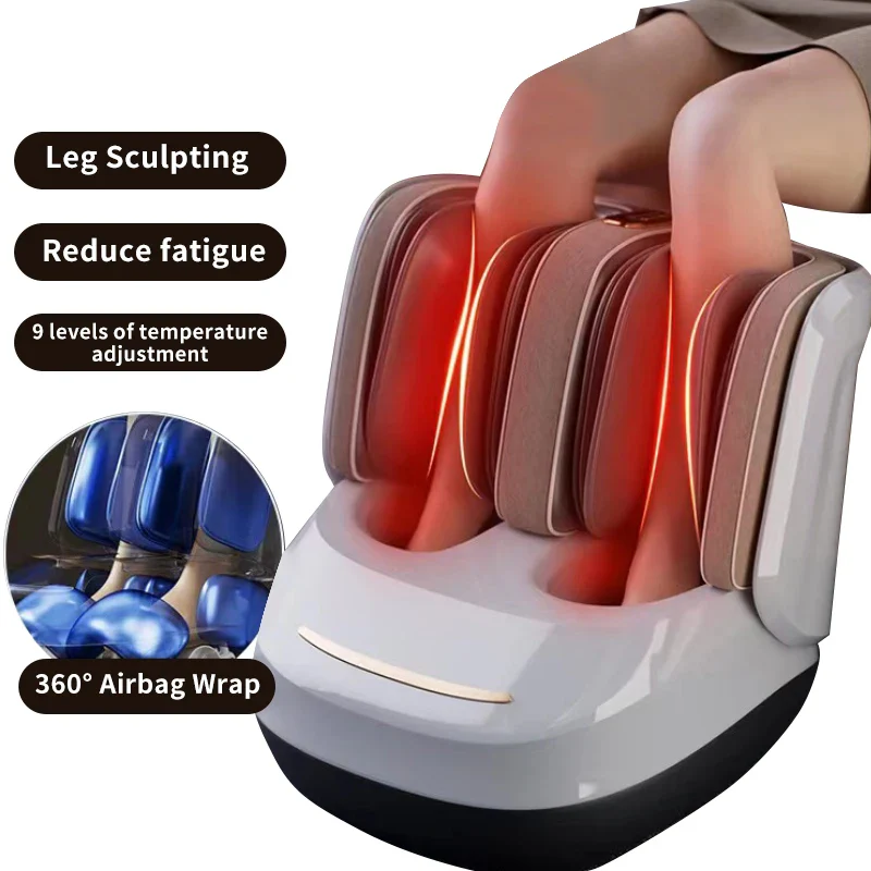 High Quality Air Pressure Electric Hot Heater Foot Massager Machine Vibrate Roller Bath Kneading Leg Foot Full Wrap Massage - Image 7