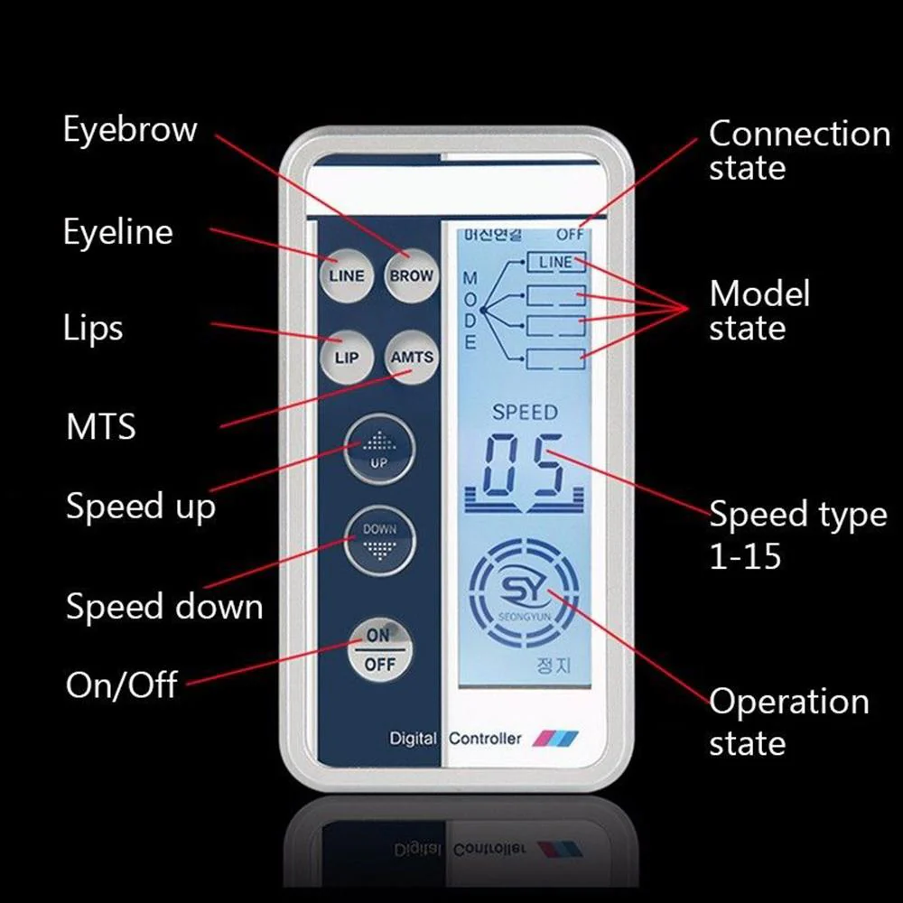 High Quality Electric Tattoo Pen Machine Kit Permanent Make Up Eyebrow Lip Eyeline Makeup Multifunction Pro Panel Control Set - Image 2