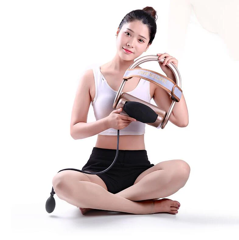 High quality Portable Pneumatic cervical vertebra tractor home health care toolNeck posture pump Neck spine traction Massager - Image 3