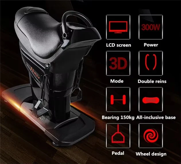 Horse Riding Machine Abdominal Aerobic Fat Burning Slimming Electric Fitness Exercise Machine for Horse Riding Simulation - Image 4