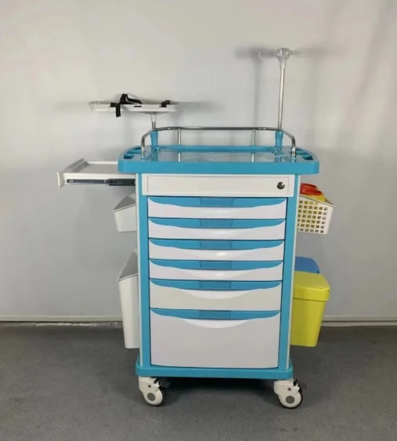 Hospital Abs Medical Emergency Trolley Hospital Drug Cart - Image 4