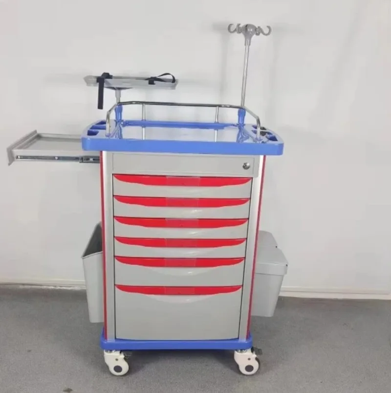 Hospital Abs Medical Emergency Trolley Hospital Drug Cart - Image 5