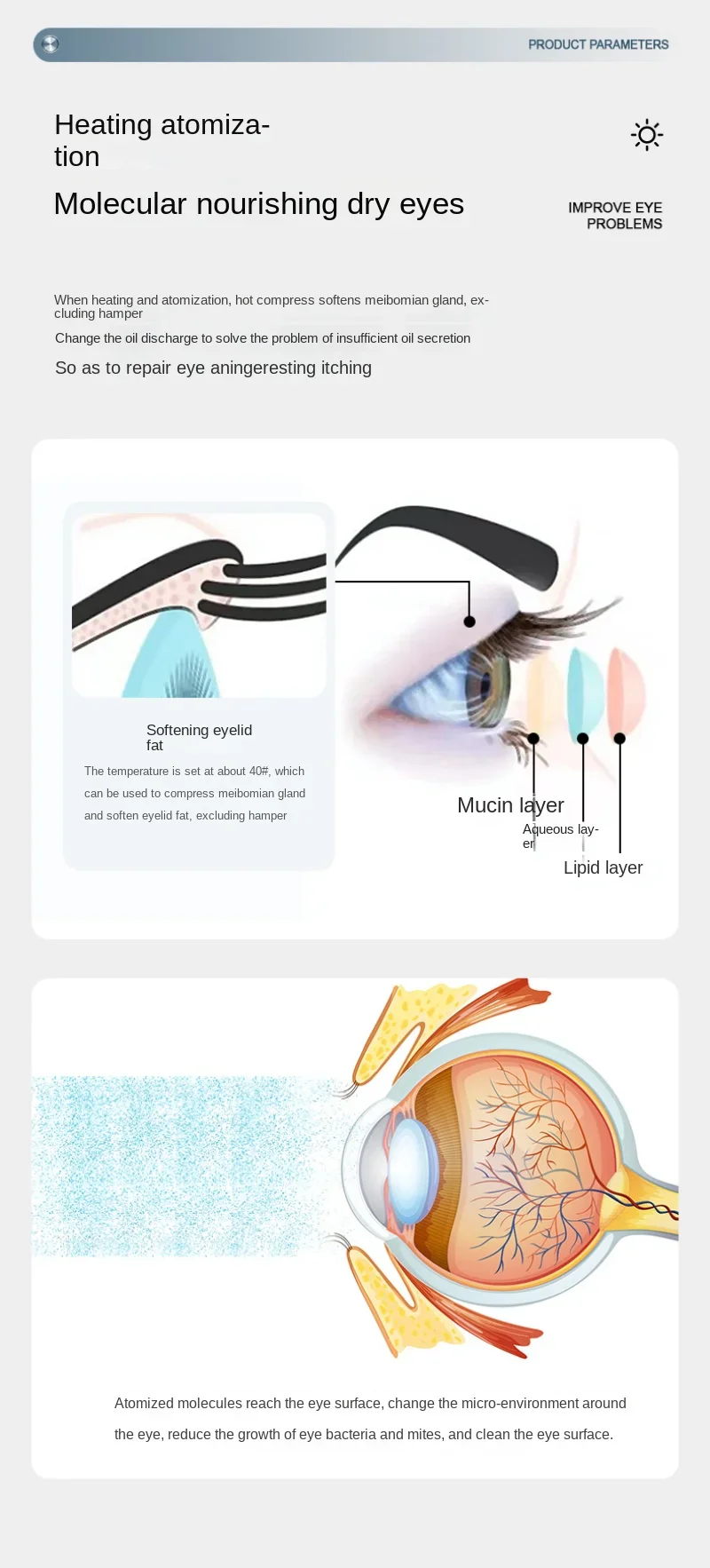 Hot and Cold SPA Eye Atomizer Dry Red Blood of The Eye Is Introduced Into The Spa Eye Beauty Salon By Ultrasonic Micro-current - Image 5