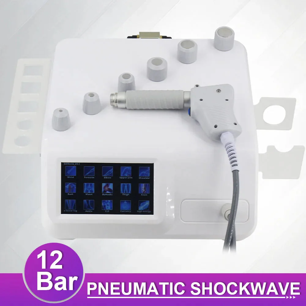 Hot Sale Pneumatic Shockwave Therapy Machine For ED Treatment Pain Relief 12Bar Professional Shock Wave Body Relaxation Massager - Image 2