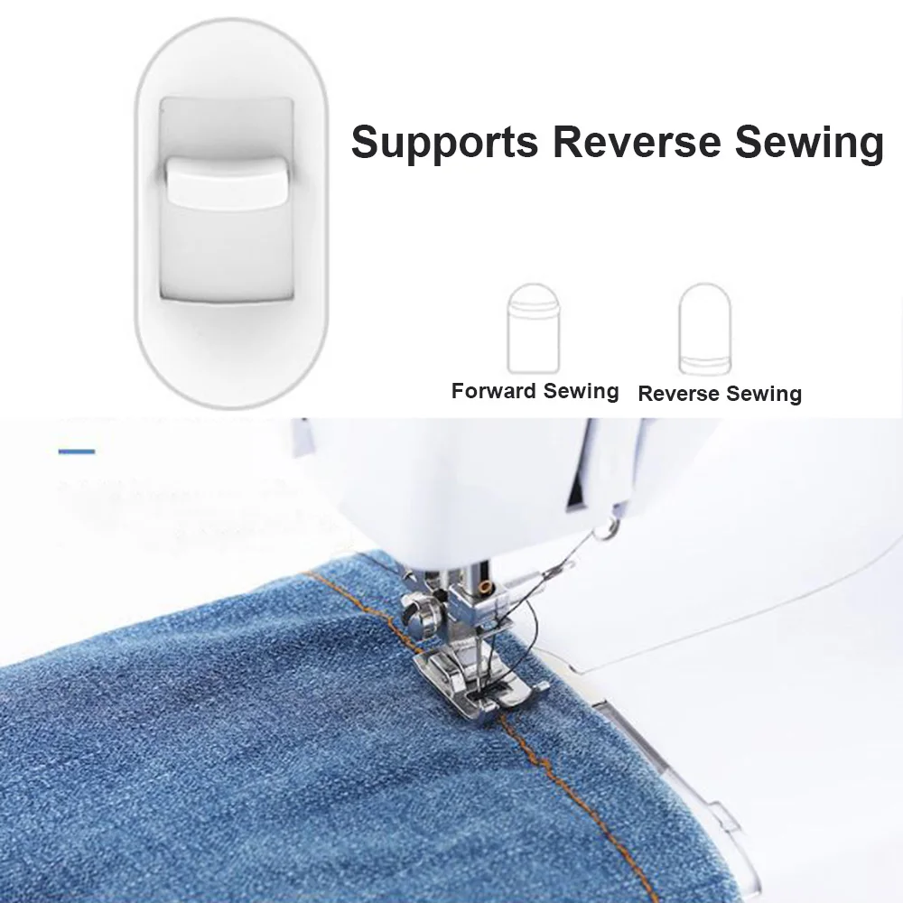 Household Sewing Machine Portable Electric Sewing Machines with 12 Built-in Stitch Patterns Light Adjustable Speed Control - Image 4
