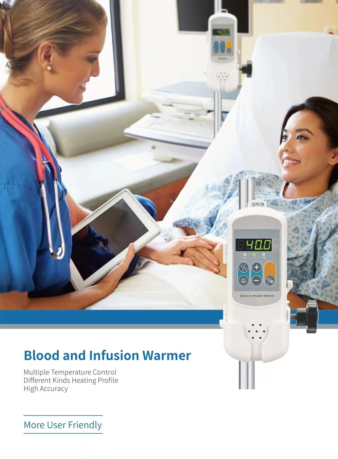 Human Vet Transfusion Heater Hospital Veterinary Thermostat Fluid Warming Portable Blood infusion Warmer - Image 2