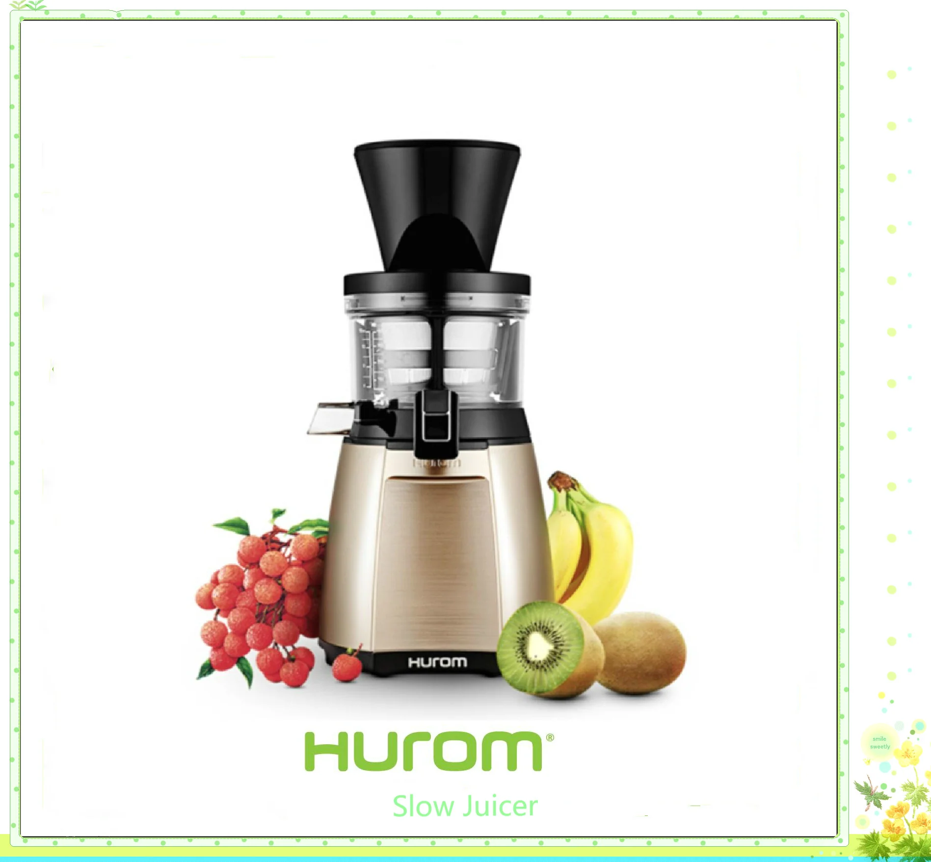Hurom Slow Juicer HU19SGM Multifunctional Fruit and Vegetable Slow Juicer (Gold and Red) - Image 16