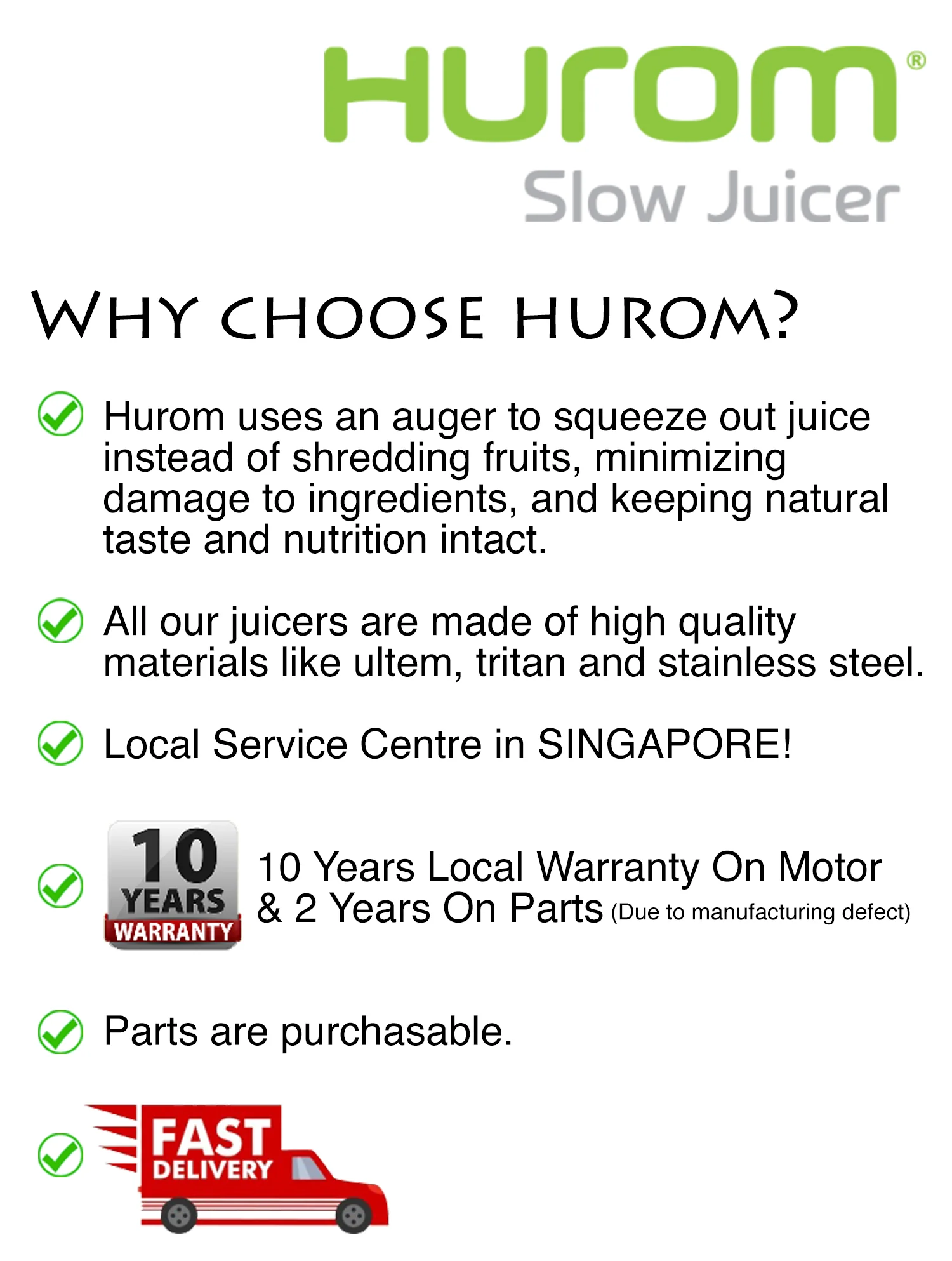 Hurom Slow Juicer HU19SGM Multifunctional Fruit and Vegetable Slow Juicer (Gold and Red) - Image 8